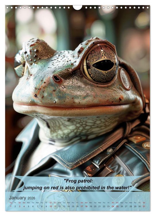 Produktbild: Animalistic and funny police officers (Wall Calendar 2026 DIN A3 portrait), CALVENDO 12 Month Wall Calendar