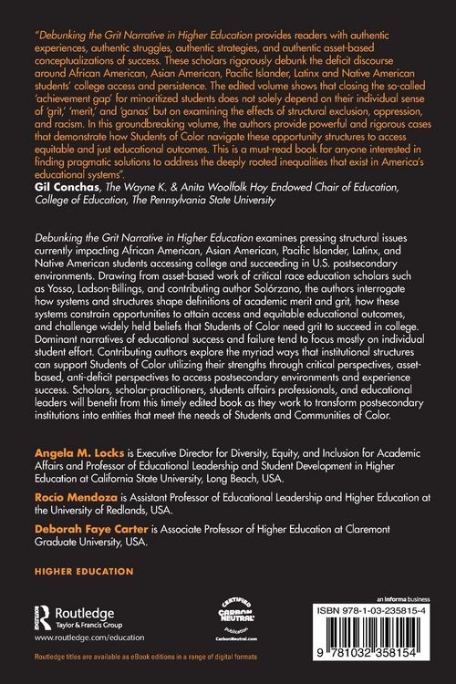Produktbild: Debunking the Grit Narrative in Higher Education