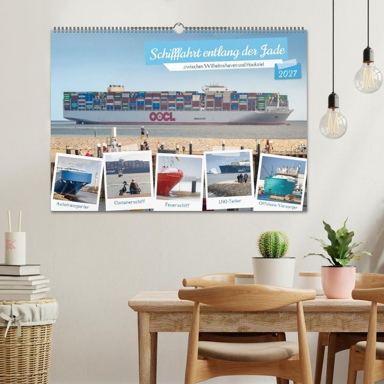 Produktbild: Schifffahrt entlang der Jade zwischen Wilhelmshaven und Hooksiel (Wandkalender 2027 DIN A2 quer), CALVENDO Monatskalender