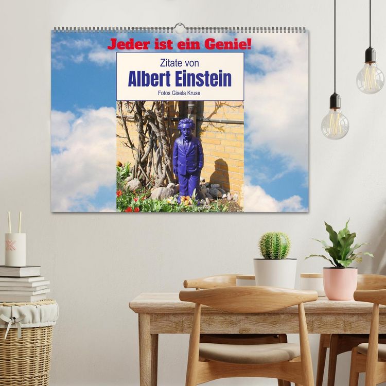 Produktbild: Jeder ist ein Genie! Zitate von Albert Einstein (Wandkalender 2026 DIN A2 quer), CALVENDO Monatskalender