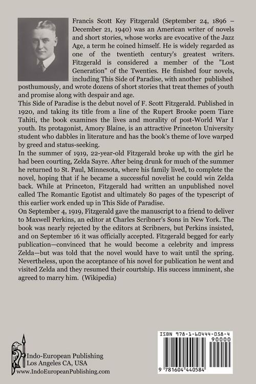 Produktbild: Scott Fitzgerald's This Side of Paradise