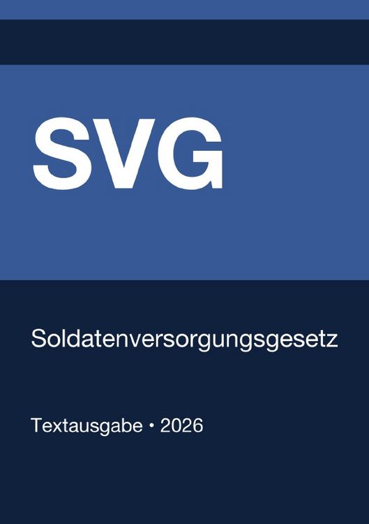 Produktbild: SVG - Soldatenversorgungsgesetz (Deutschland) 2026