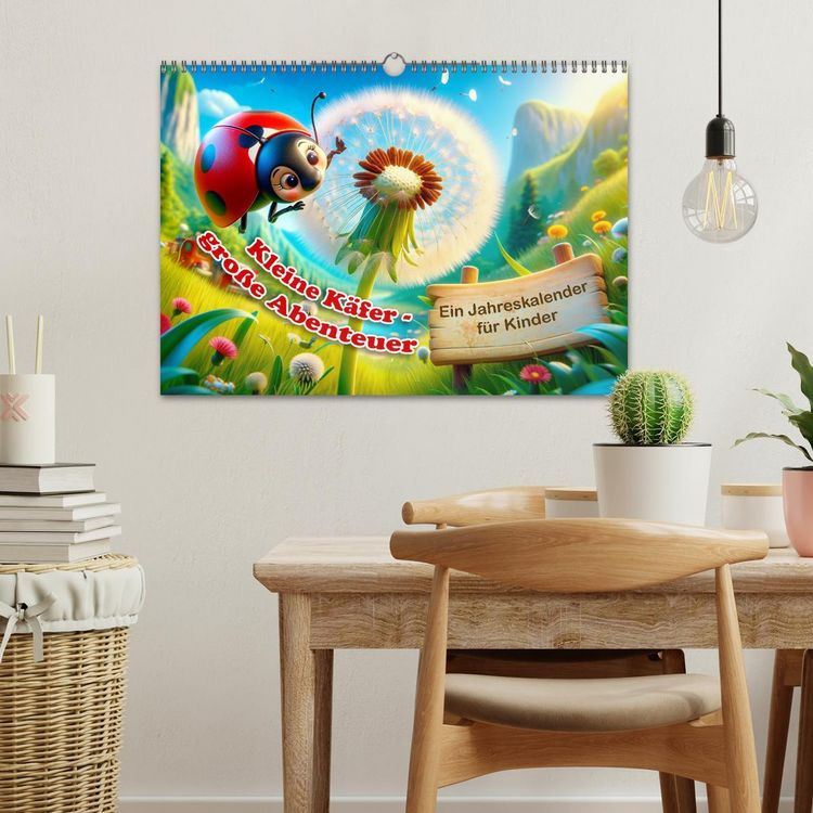 Produktbild: Kleine K&auml;fer, gro&szlig;e Abenteuer: Ein Jahreskalender f&uuml;r Kinder (Wandkalender 2026 DIN A3 quer), CALVENDO Monatskalender