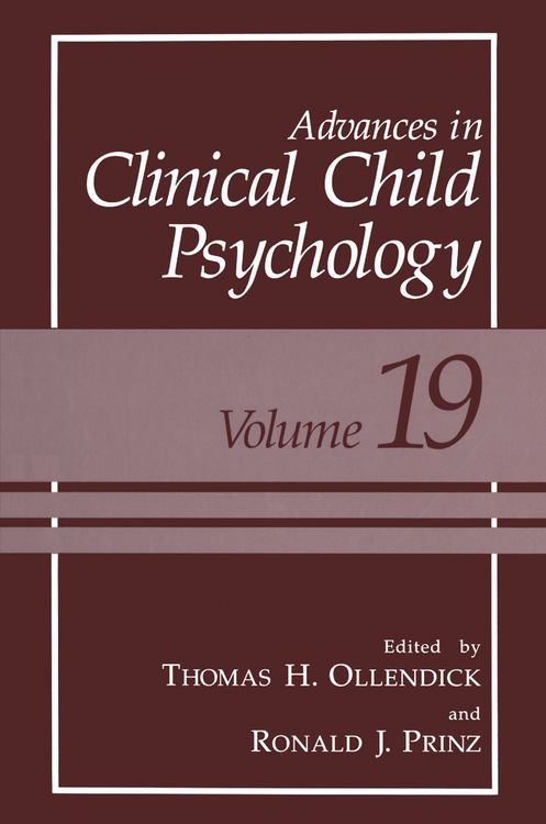 Produktbild: Advances in Clinical Child Psychology