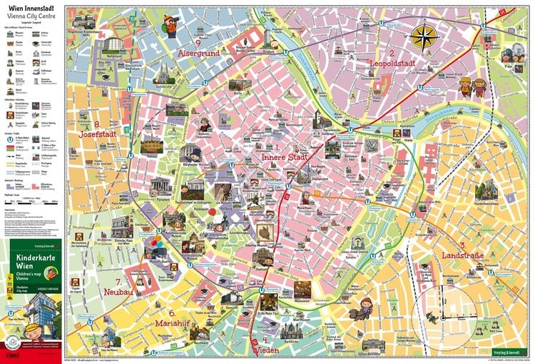 Produktbild: freytag & berndt Stadtplan Kinderkarte Wien 1:40.000