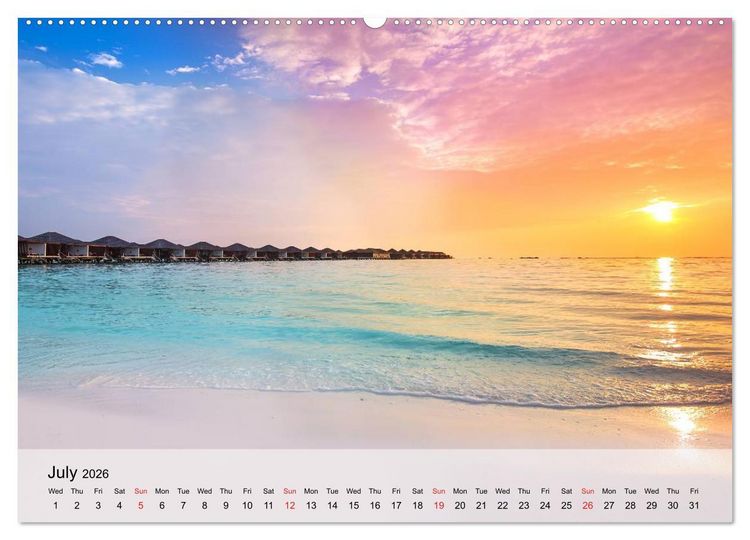 Produktbild: French Polynesia Paradise in the South Pacific (High Quality Premium Wall Calendar 2026 DIN A2 landscape),CALVENDO 12 Month Wall Calendar