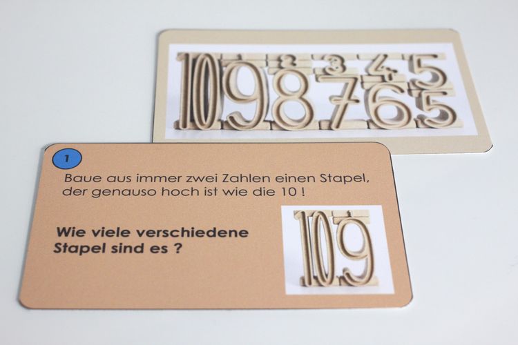 Produktbild: Aufgabenk&auml;rtchen f&uuml;r die Stapelzahlen