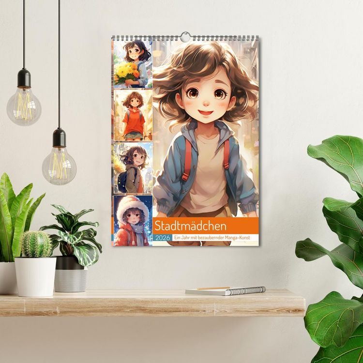 Produktbild: Stadtm&auml;dchen. Ein Jahr mit bezaubernder Manga-Kunst (Wandkalender 2026 DIN A3 hoch), CALVENDO Monatskalender