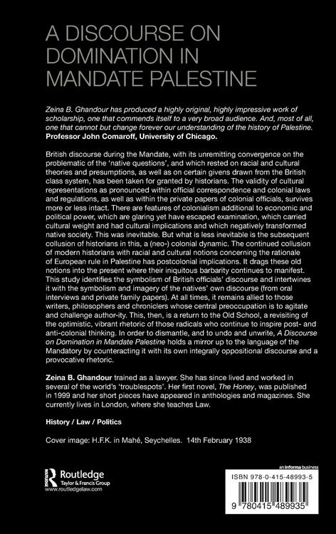 Produktbild: A Discourse on Domination in Mandate Palestine