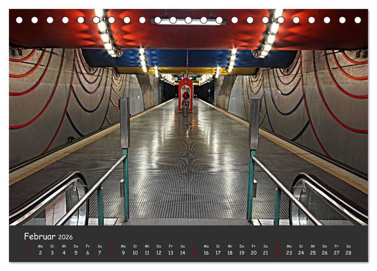 Produktbild: U-Bahn-Stationen des Westens (Tischkalender 2026 DIN A5 quer), CALVENDO Monatskalender