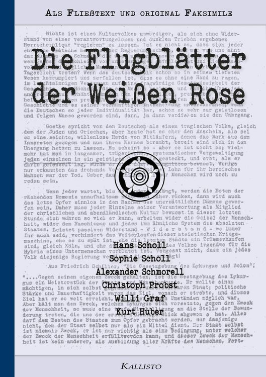 Produktbild: Die Flugbl&auml;tter der Wei&szlig;en Rose