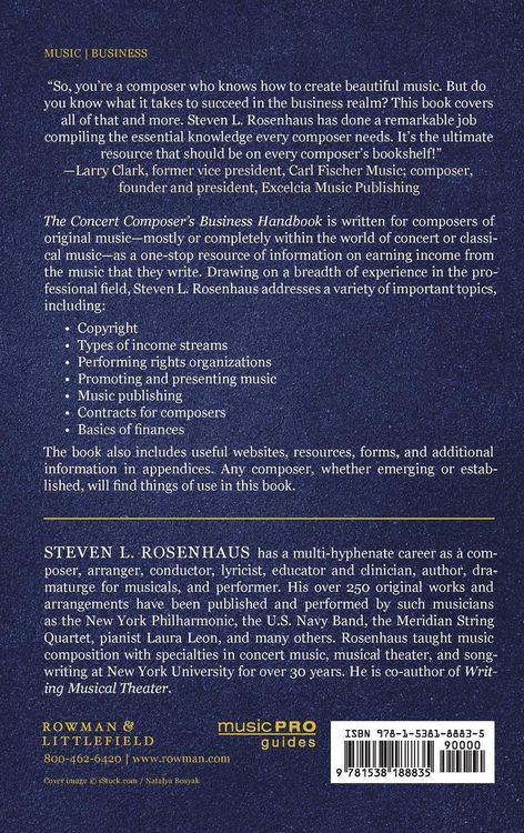Produktbild: Concert Composer's Business Handbook