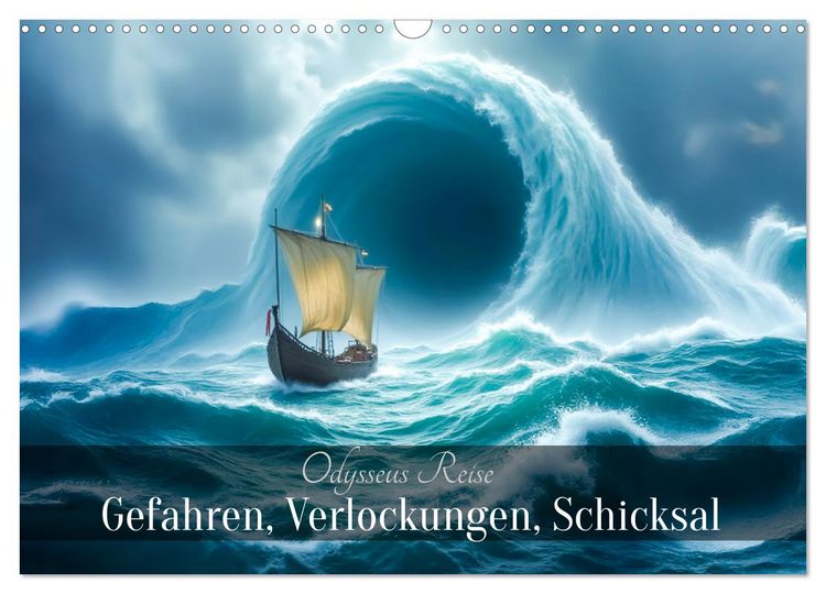 Produktbild: Odysseus Reise &ndash; Gefahren, Verlockungen, Schicksal (Wandkalender 2027 DIN A3 quer), CALVENDO Monatskalender