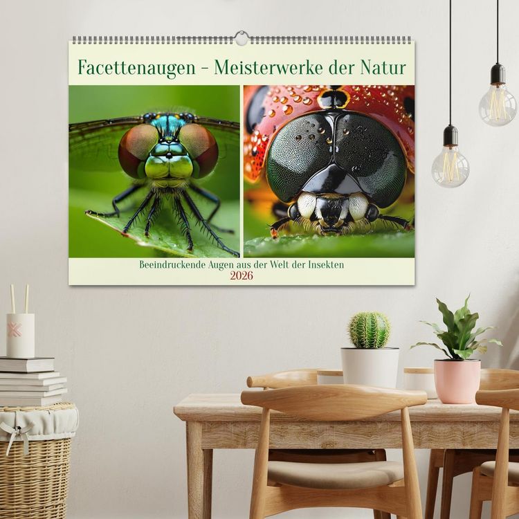Produktbild: Facettenaugen - Meisterwerke der Natur (Wandkalender 2026 DIN A2 quer), CALVENDO Monatskalender
