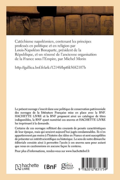 Produktbild: Catéchisme Napoléonien, Contenant Les Principes Professés En Politique Et En Religion