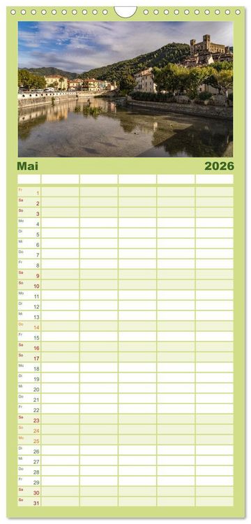 Produktbild: Familienplaner 2026 - Die Italienische Riviera - Ligurien mit 5 Spalten (Wandkalender, 21 x 45 cm) CALVENDO