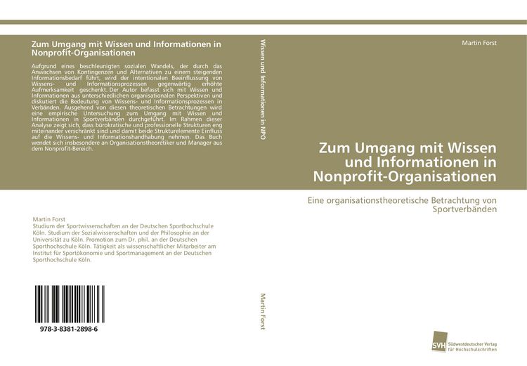 Produktbild: Zum Umgang mit Wissen und Informationen in Nonprofit-Organisationen