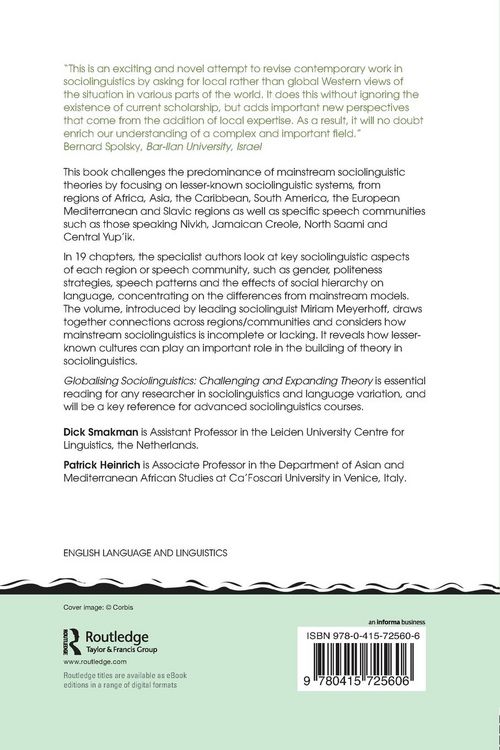 Produktbild: Globalising Sociolinguistics