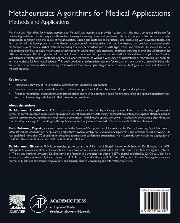 Produktbild: Metaheuristics Algorithms for Medical Applications