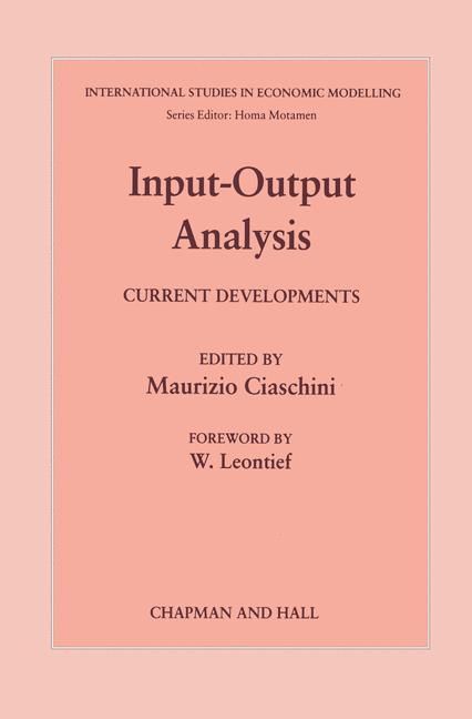 Produktbild: Input-Output Analysis