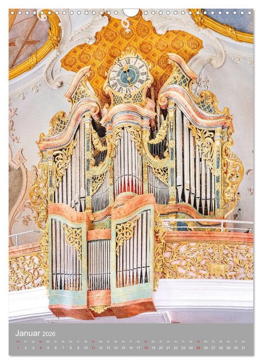 Produktbild: Barock Orgeln, K&ouml;niginnen der Instrumente (Wandkalender 2026 DIN A3 hoch), CALVENDO Monatskalender