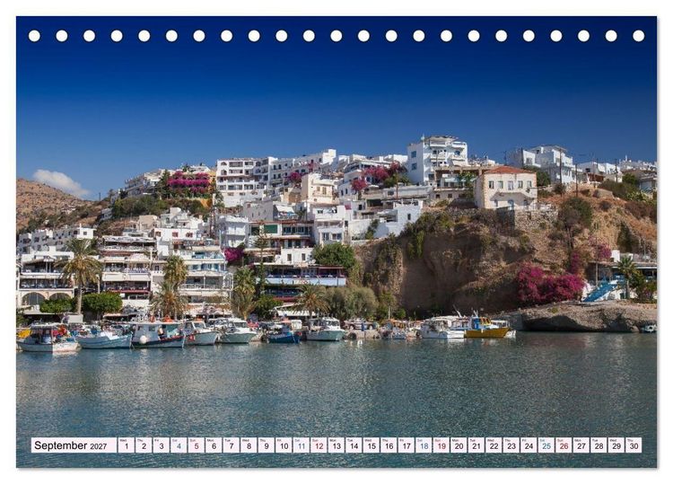 Produktbild: Crete - Between Mountains, Bays and History (Desk Calendar 2027 DIN A5 landscape), CALVENDO 12 Month DeskCalendar