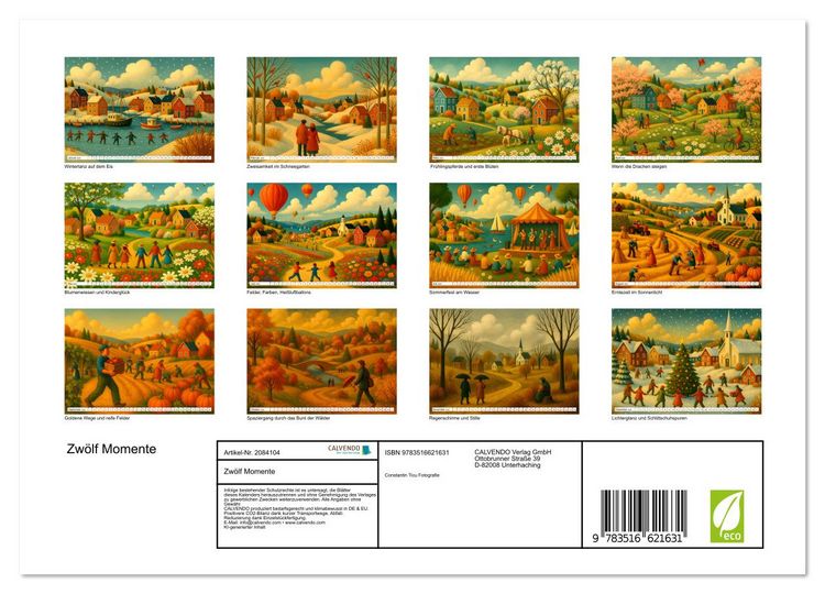 Produktbild: Zw&ouml;lf Momente (Wandkalender 2026 DIN A4 quer), CALVENDO Monatskalender