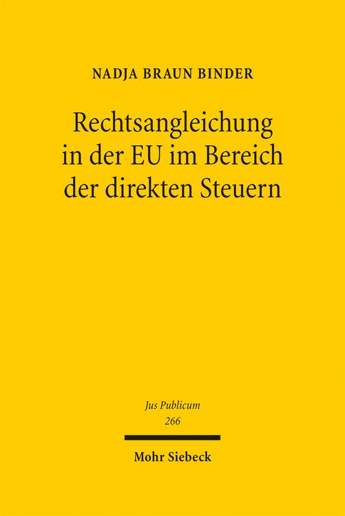 Produktbild: Rechtsangleichung in der EU im Bereich der direkten Steuern