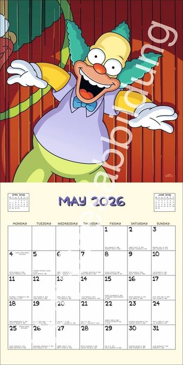 Produktbild: The Simpsons Broschurkalender 2027