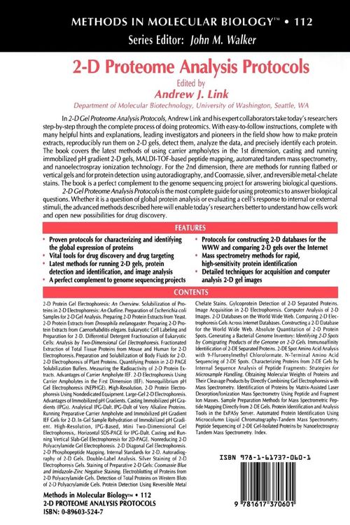 Produktbild: 2-D Proteome Analysis Protocols