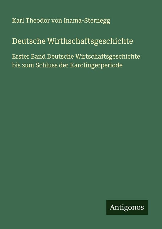 Produktbild: Deutsche Wirthschaftsgeschichte