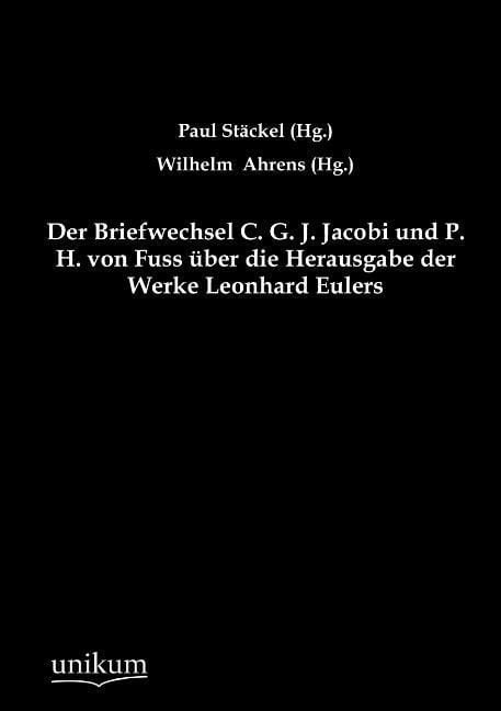 Produktbild: St&auml;ckel, P: Briefwechsel C. G. J. Jacobi und P. H. von Fuss