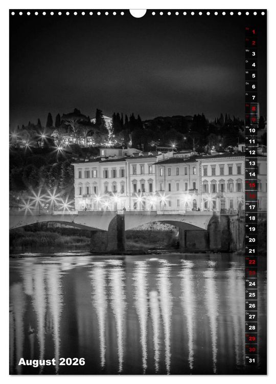 Produktbild: FLORENZ SCHWARZWEI&szlig; (Wandkalender 2026 DIN A3 hoch), CALVENDO Monatskalender