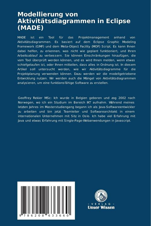 Produktbild: Modellierung von Aktivit&auml;tsdiagrammen in Eclipse (MADE)