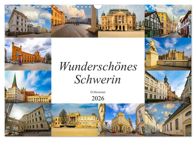 Produktbild: Wundersch&ouml;nes Schwerin (Wandkalender 2026 DIN A3 quer), CALVENDO Monatskalender