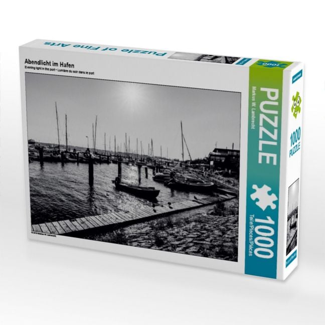 Produktbild: CALVENDO Puzzle Abendlicht im Hafen 1000 Teile Puzzle quer | 1000 Teile Lege-Gr&ouml;&szlig;e 64 &times; 48 cm Foto-Puzzle f&uuml;r gl&uuml;ckliche Stunden