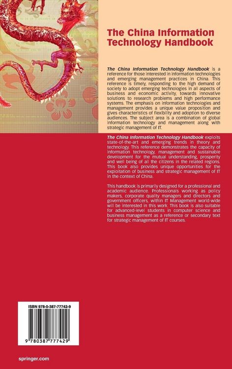 Produktbild: The China Information Technology Handbook