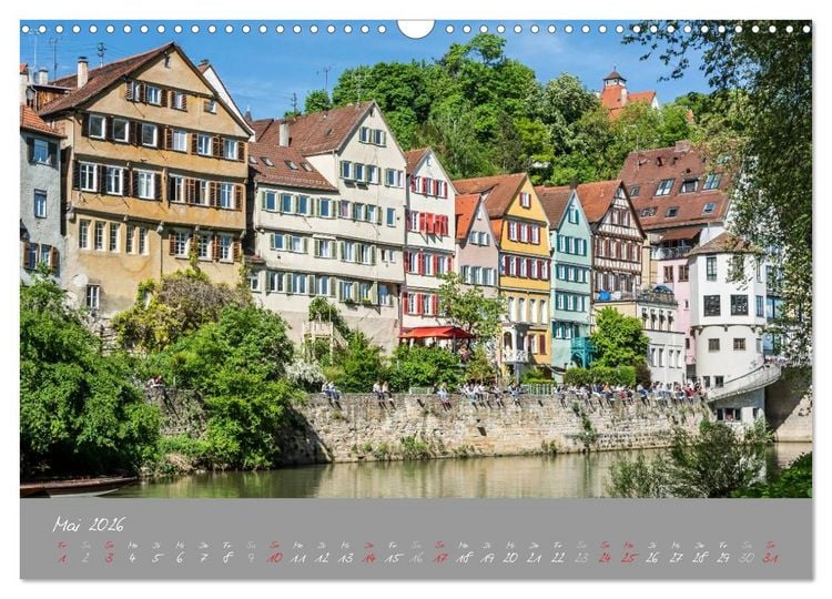 Produktbild: Zw&ouml;lf Monate in T&uuml;bingen (Wandkalender 2026 DIN A3 quer), CALVENDO Monatskalender