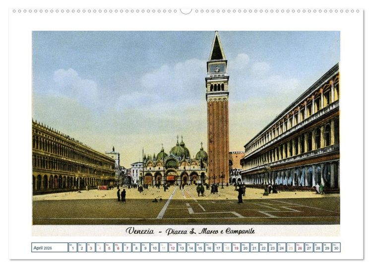 Produktbild: Erinnerungen an das alte Venedig: Historische Stiche von der Lagunenstadt (hochwertiger Premium Wandkalender 2026 DIN A2 quer), Kunstdruck in Hochglanz