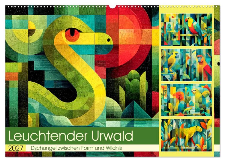 Produktbild: Leuchtender Urwald. Dschungel zwischen Form und Wildnis (Wandkalender 2027 DIN A2 quer), CALVENDO Monatskalender