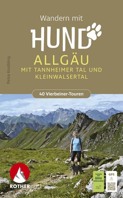 Produktbild: ROTHER Wanderbuch Wandern mit Hund Allg&auml;u. mit Tannheimer Tal und Kleinwalsertal. 40 Vierbeiner-Touren