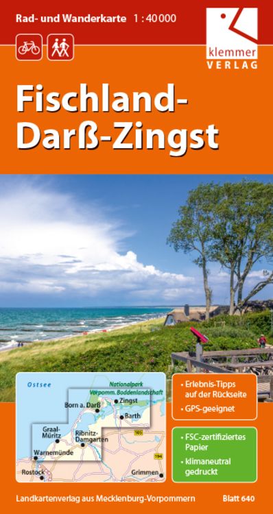 Produktbild: Rad- und Wanderkarte Fischland-Dar&szlig;-Zingst 1 : 40 000