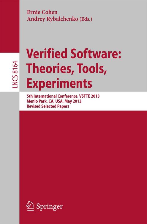 Produktbild: Verified Software: Theorie, Tools, Experiments