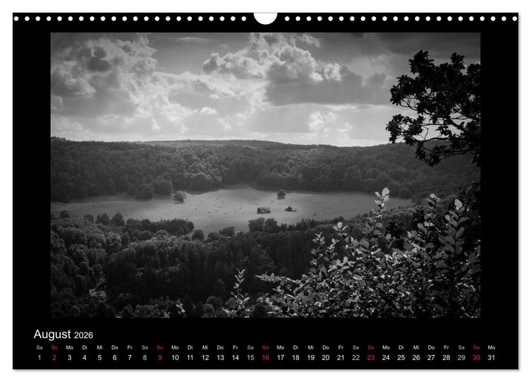 Produktbild: Harz-Bilder in monochrome (Wandkalender 2026 DIN A3 quer), CALVENDO Monatskalender