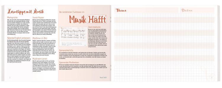 Produktbild: Musik-H&auml;fft Noten A5 quer