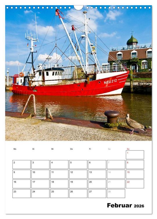 Produktbild: Neuharlingersiel Hafenromantik / Planer (Wandkalender 2026 DIN A3 hoch), CALVENDO Monatskalender