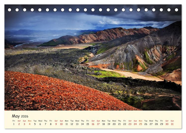 Produktbild: Amazing Nature of Iceland (Desk Calendar 2026 DIN A5 landscape), CALVENDO 12 Month DeskCalendar