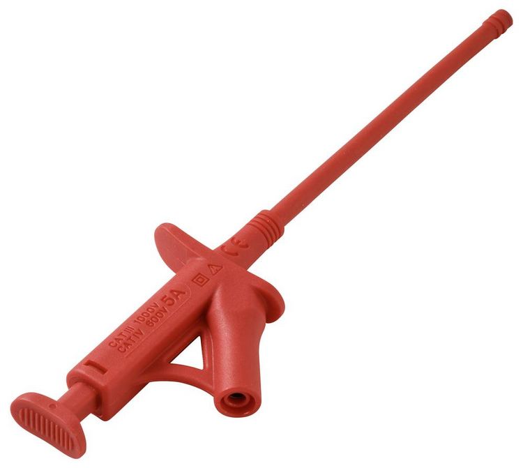 Produktbild: VOLTCRAFT MSK-120 rot Sicherheits-Klemmpr&uuml;fspitze CAT IV 600 V, CAT III 1000V Rot
