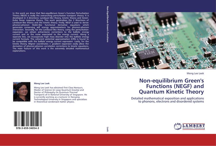 Produktbild: Non-equilibrium Green's Functions (NEGF) and Quantum Kinetic Theory