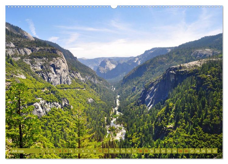 Produktbild: Erlebe mit mir die Landschaft des Yosemite Nationalpark (hochwertiger Premium Wandkalender 2026 DIN A2 quer), Kunstdruck in Hochglanz